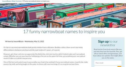 insure4boats narrowboat blog